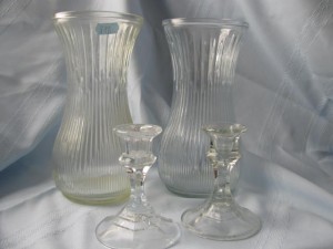 Glass Vases and Candlesticks