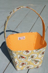 sewn fabric basket