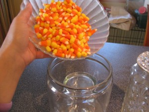 Pouring Candy Corns