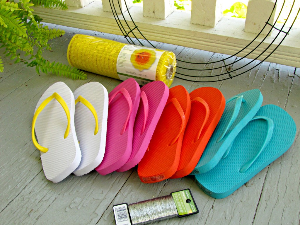 Materials for Flip Flop Wreath