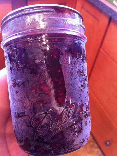 Hard water buildup on canning jars
