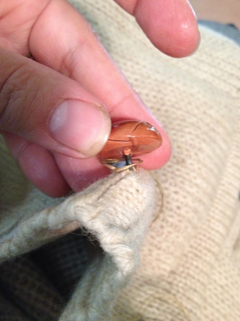 Sewing on a shank button  6