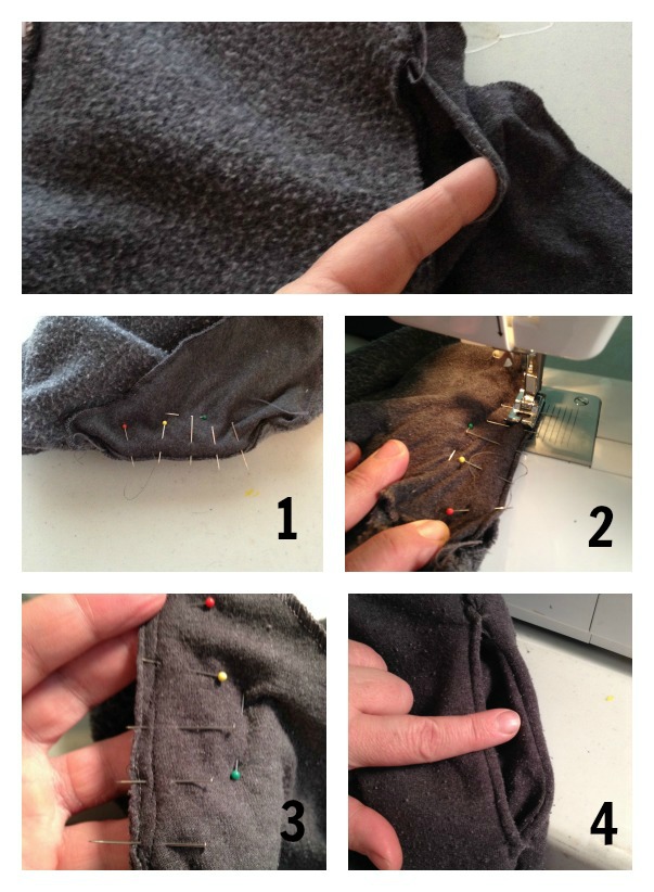 Fixing a split seam at the pocket