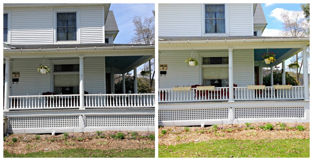 Front Porch before and after
