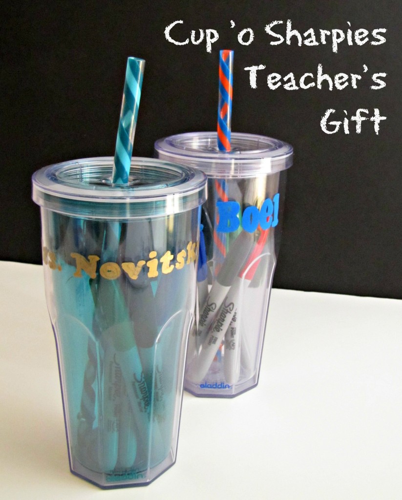 Cup of Sharpies Teacher Gift
