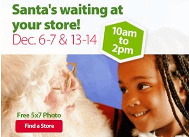 Free Santa photos at Walmart